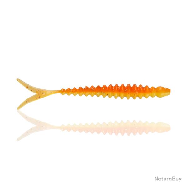 Leurre Souple Reins Fin's Ringer 3" - 7,5cm 7,5cm Par 8 B76 - Chika Orange / Glow Chart Silver
