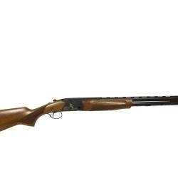Fusil superpos&eacute; HUGLU b&eacute;cassier Cal.12/76 canon 61 cm ray&eacute;
