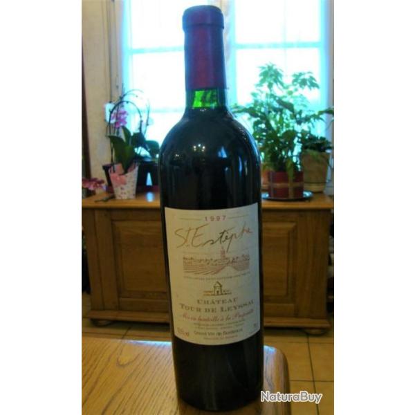 1 BORDEAUX DU CH�TEAU ( TOUR DE LEYSSAC ST-ESTEPHE Ann�e 1997--12,5% - 75cl ) COLLECTION DEGUSTATION