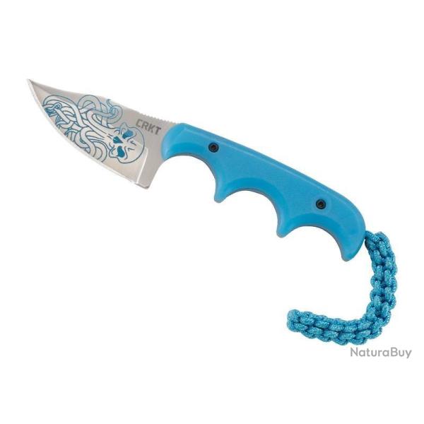 COUTEAU BLEU CRKT MINIMALIST BOWIE CTHULHU ACIER ETUI