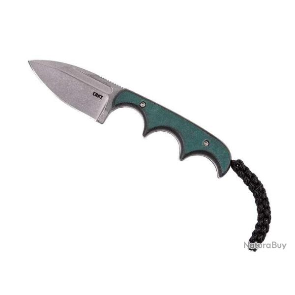 COUTEAU CRKT MINIMALIST SPEAR POINT VERT ETUI