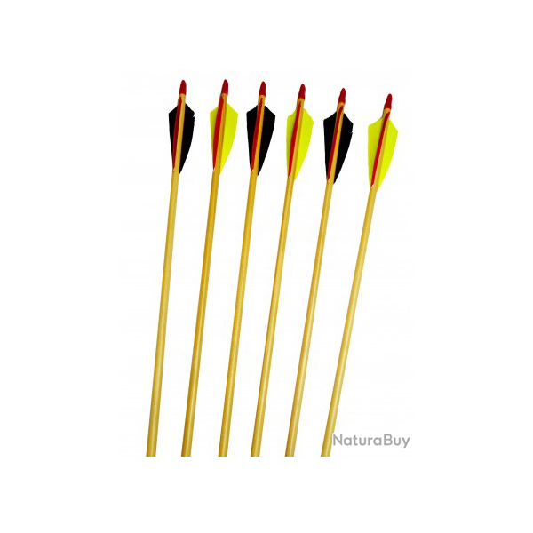 6 fl�ches OLD TRADITION - FL�CHE BOIS PREMIUM