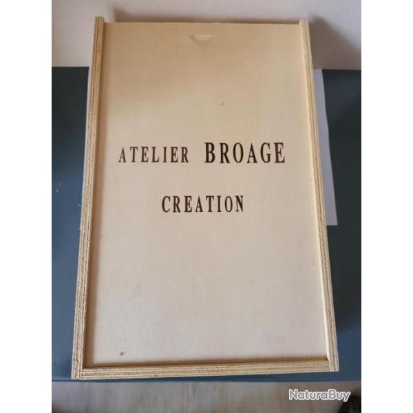 COFFRET VERRES A VIN ROUGE DECOR  COULEUR GIBIERS