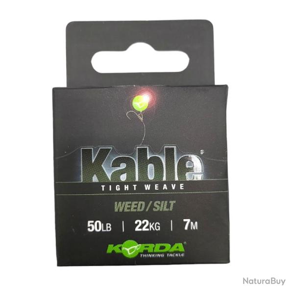 Leadcore Korda Kable Tight Weave Weed/Silt 7m