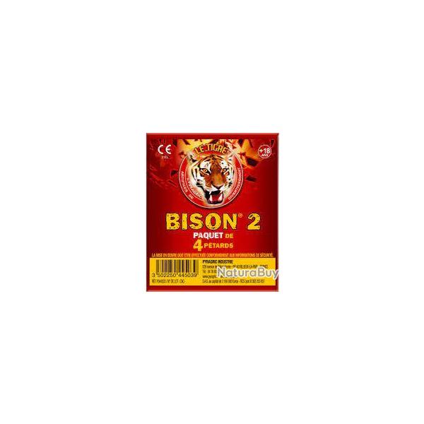 Bison 2- Paquet de 4 P�tard � m�che - Artifice