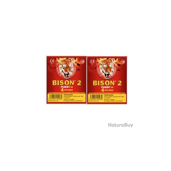 Bison 2 - 2X Paquet de 4 P�tard � m�che Bison 2 - Artifice
