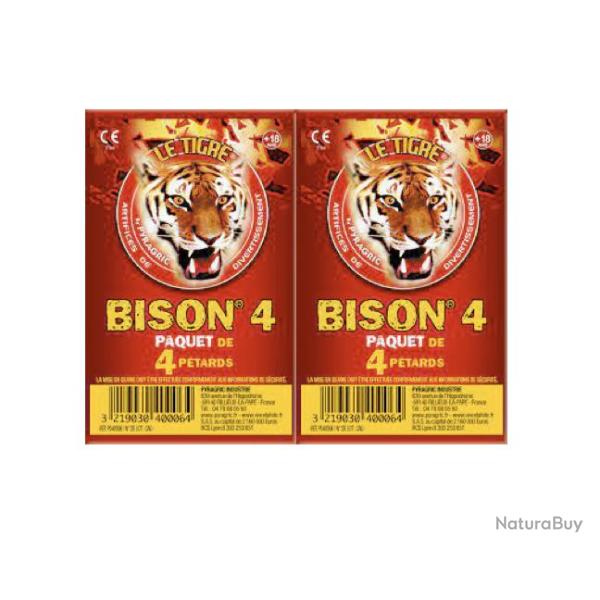 Bison 4 - 2X Paquet de 4 P�tard � m�che Bison 4 - Artifice