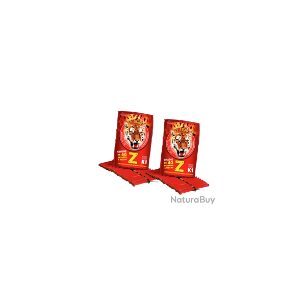 Tigre Z - 2X Paquet de 40 p�tard en cha�ne