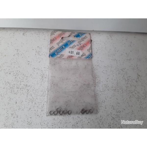 9378  POCHETTE DE 10 ANNEAUX BRISES INOX 4MM PARFEX NEUF