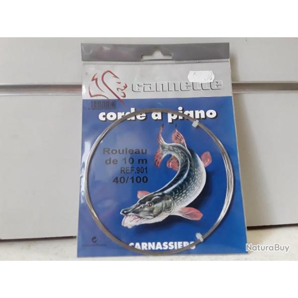 9384 CORDE � PIANO CANNELLE POUR CARNASSIERS 40/100 10M NEUF