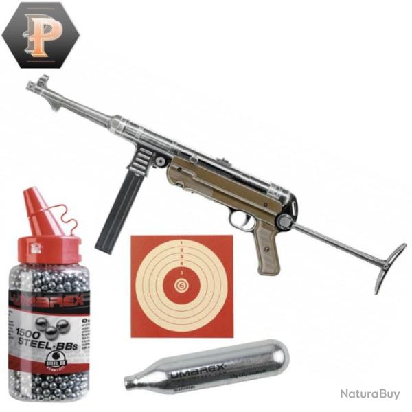 Pistolet Legends MP German legacy �dition Semi Auto CO2 cal. BB/4.5mm + 1500BB + cibles + capsules