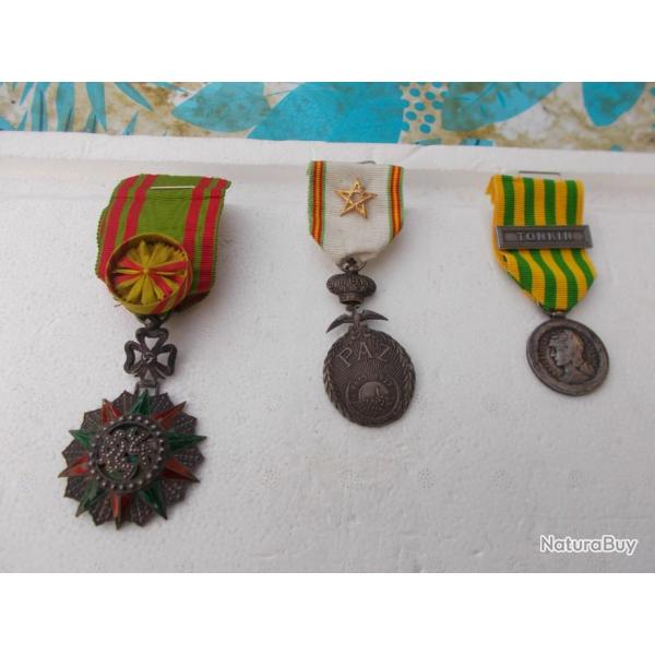 lot de 3 m�dailles militaires,�at comme neuf!!RARE