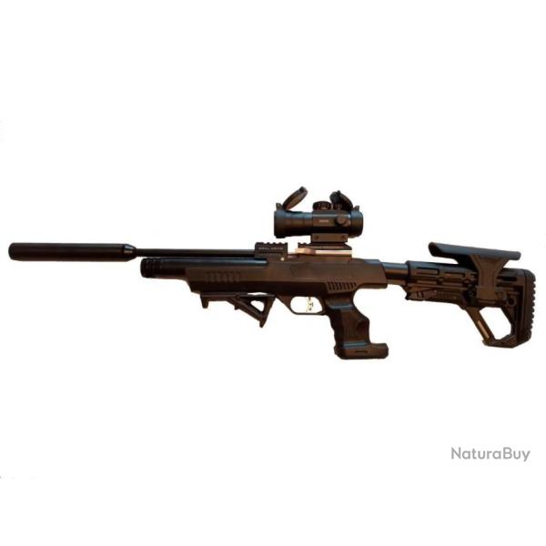 Pistolet PCP KRAL Puncher NP-01-TACTICAL + RED DOT + Mod. Son Cal. 6,35 mm ,19,9 joules