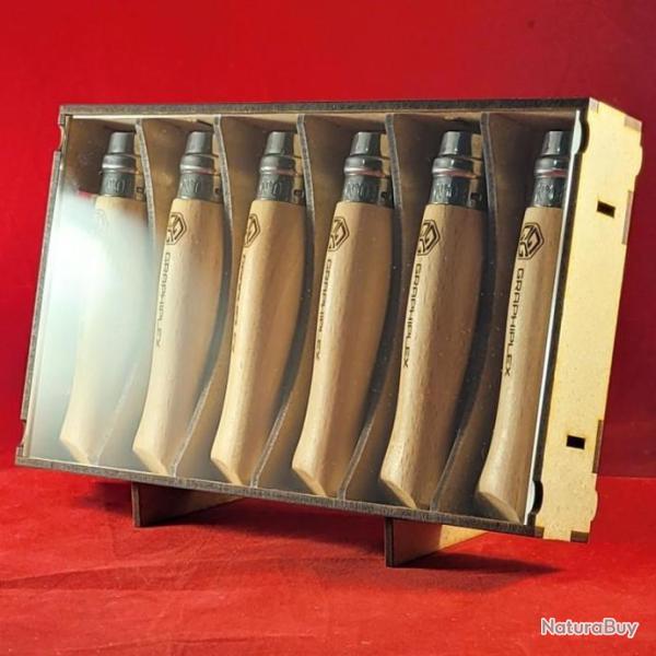 Boite exclusive en MDF pour 6 Opinels N�08