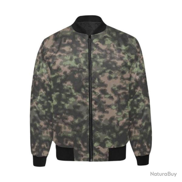 Blouson molletonn� bomber camouflage allemand WWII Rauchtarn flou �t�