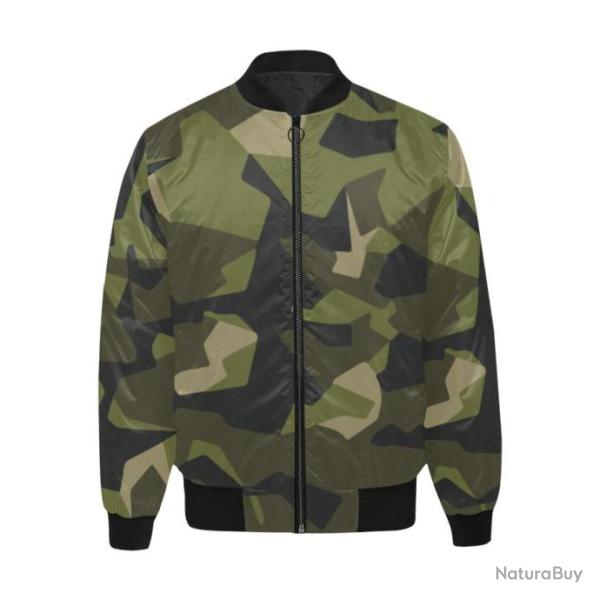 Blouson molletonn� bomber camouflage Su�dois M90 Woodland