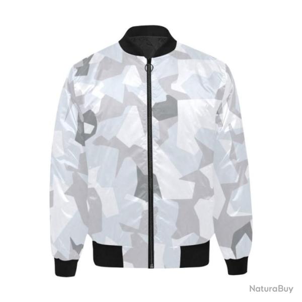 Blouson molletonn� bomber camouflage Su�dois M90 neige