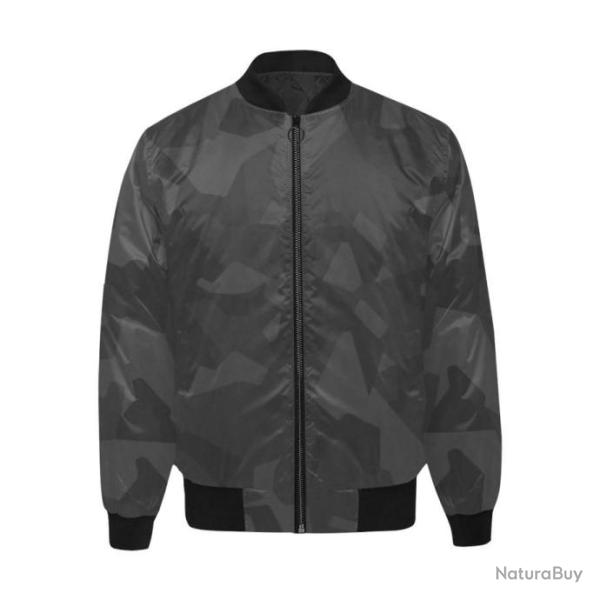 Blouson molletonn� bomber camouflage Su�dois M90 nuit dark