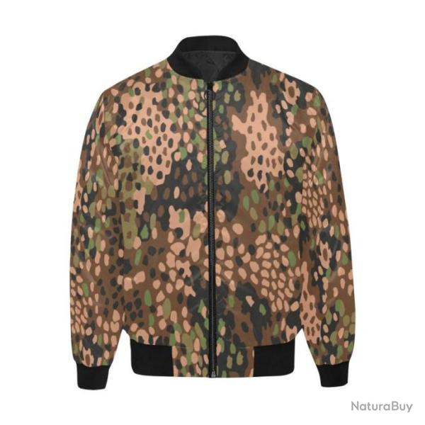 Blouson molletonn� bomber camouflage Allemand WWII petits pois pea dot 44