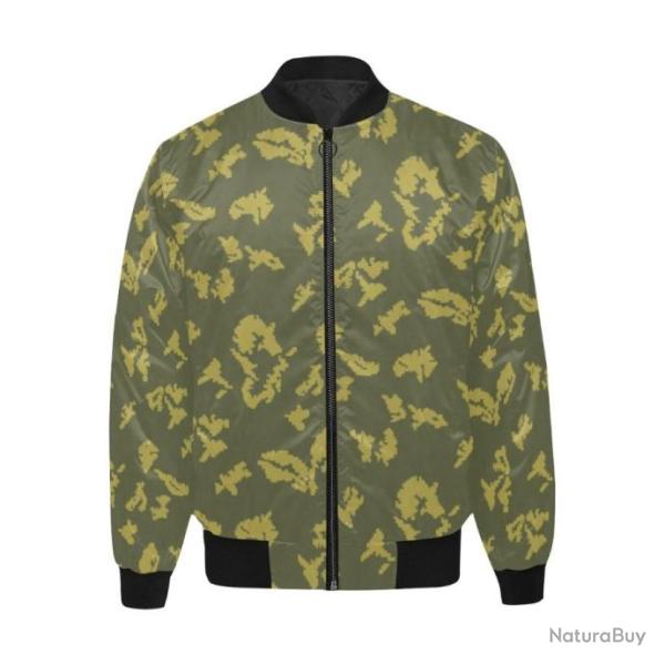 Blouson molletonn� bomber camouflage russe KLMK Berehzka vert-jaune