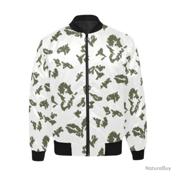 Blouson molletonn� bomber camouflage russe KLMK Berehzka Snow blanc-vert