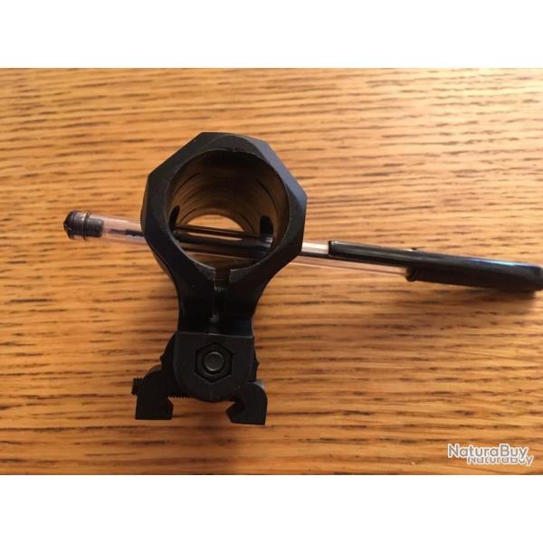 Support picatinny pour lampe tactique diametre 25.4 mm