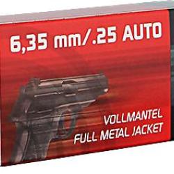 Cartouche Cal. 6.35 (25 Auto) FMJ Geco x50