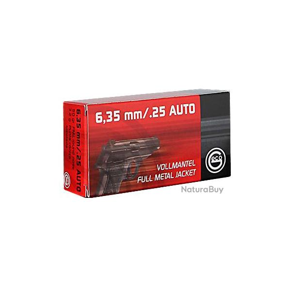 Cartouche Cal. 6.35 (25 Auto) FMJ Geco x50