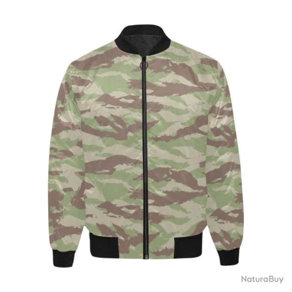 Blouson molletonn� bomber camouflage fran�ais l�zard v3