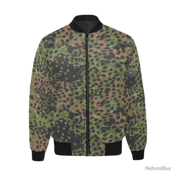 Blouson molletonn� bomber camouflage allemand WWII platanentarn platane �t�