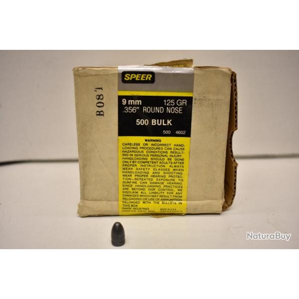 Ogives Speer calibre 9mm  X500