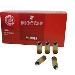 Fiocchi FMJ 123gr Cal. 9x19 - Lot de 500 munitions