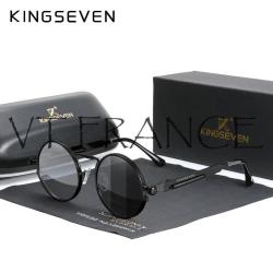 KINGSEVEN Lunettes Soleil Polarisee Steampunk-Black Photochromic 20260729082519