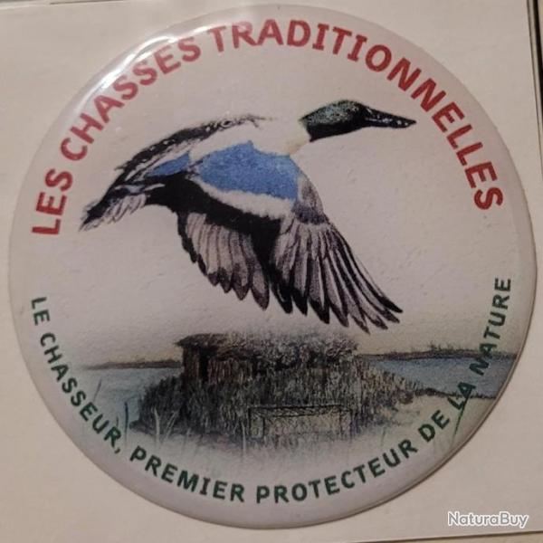 Autocollant chasse,chasses Traditionnelles, gibier d'eau