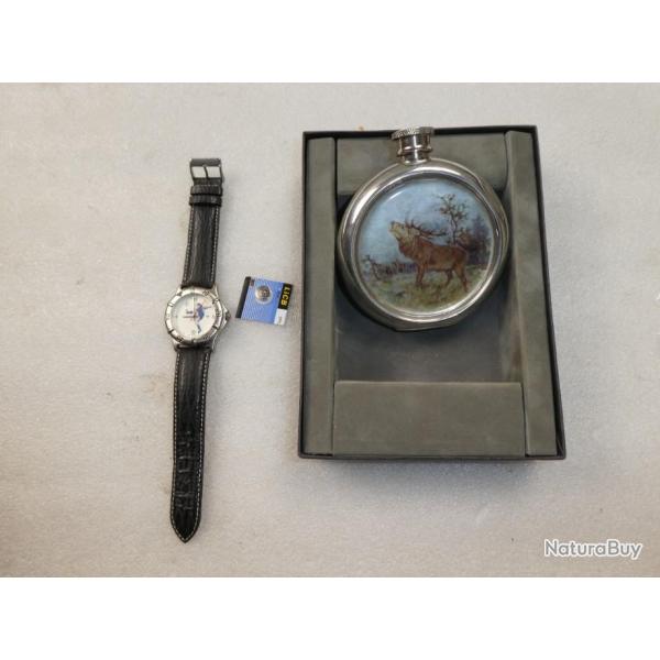lot : flasque + montre