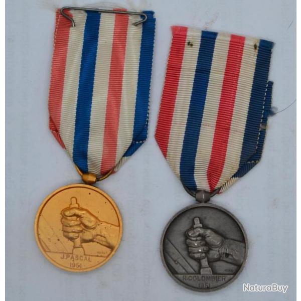 M�dailles du cheminot or-argent