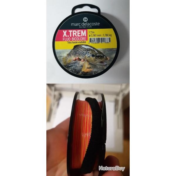 FIL DELACOSTE X.TREM BICOLOR 100M 0.139mm - 1.38kg