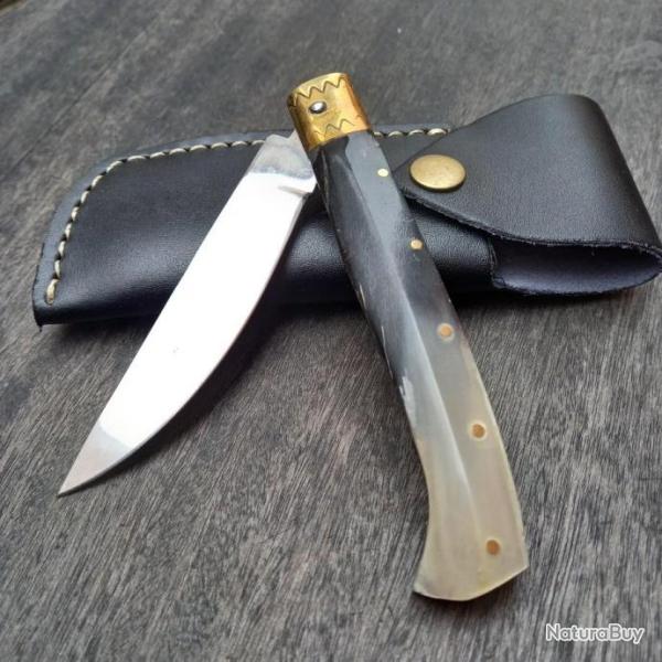 Trs Grand Couteau Italien avec tui en cuir