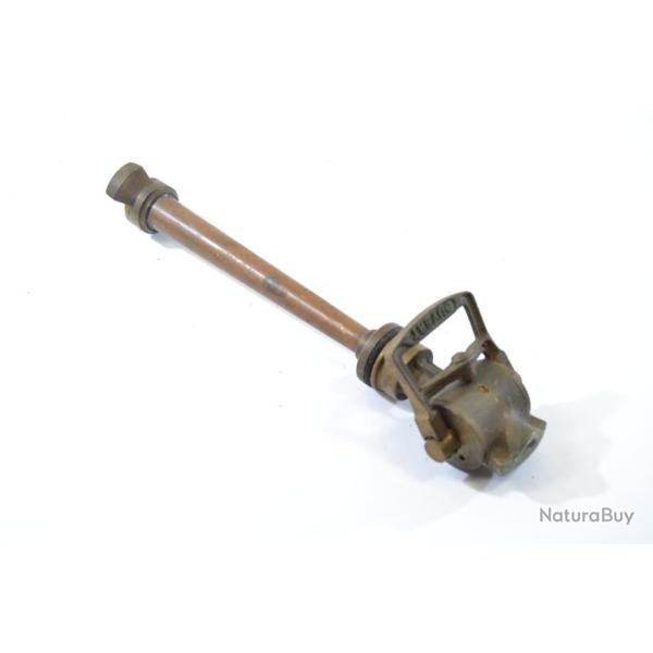 Ancienne petite lance � incendie de pompier laiton et cuivre, miniature enfant cadet