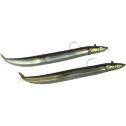 Combo Leurres Souples Fiiish Crazy Sand Eel 150 15cm Kaki 20g