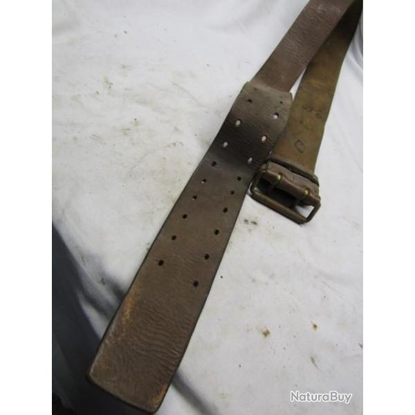 ceinturon troupe r�glementaire 1940 Fran�ais cuir clair ww2 dr�le de guerre mai juin 40 France poilu