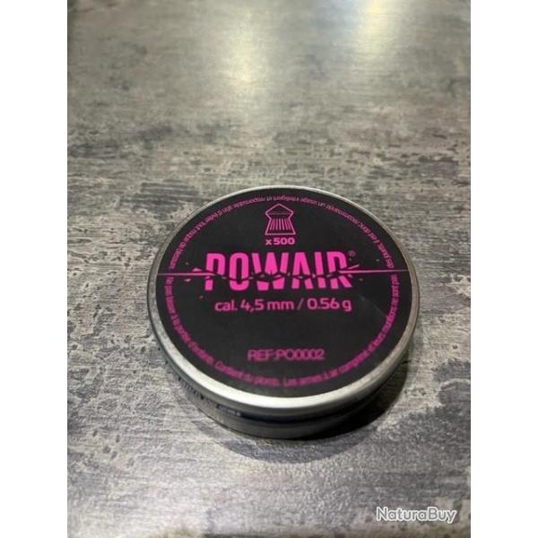 Plombs POWAIR pointu cal.4.5mm 0.56g par 1500