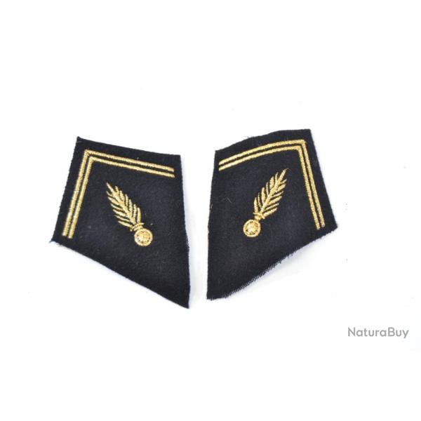 Paire de pattes de col anciennes gendarmerie pour manteau