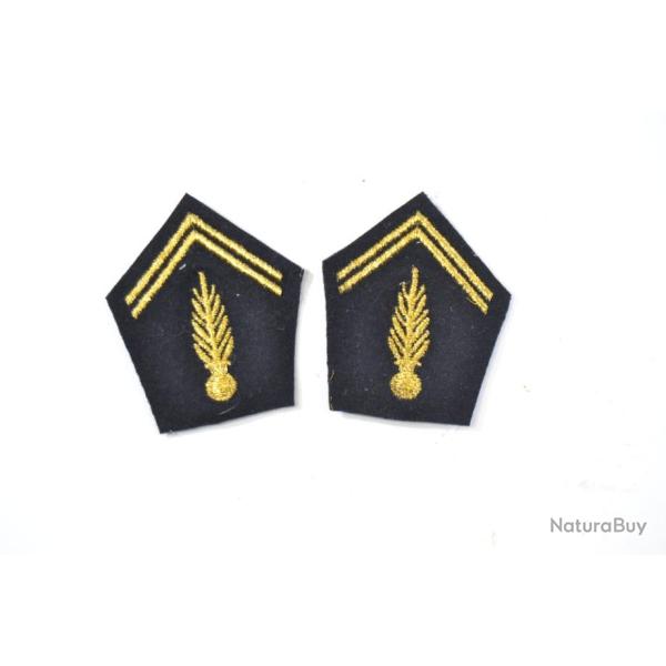 Paire de pattes de col anciennes gendarmerie pour veste