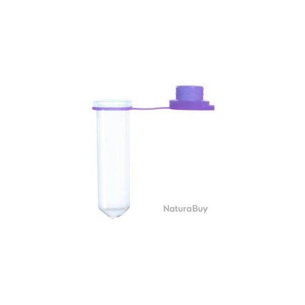 50 dosettes en plastique 2ml pour la poudre noire (bouchon attach� violet)