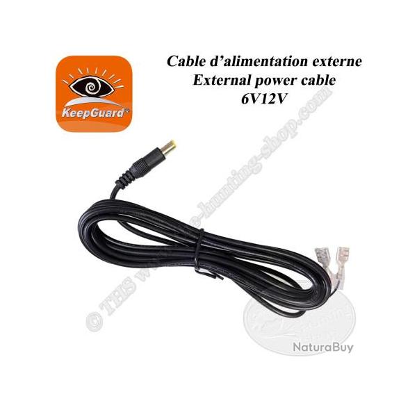 KEEPGUARD Cble d'alimentation externe 3 mtres pour camra pige photo KG895