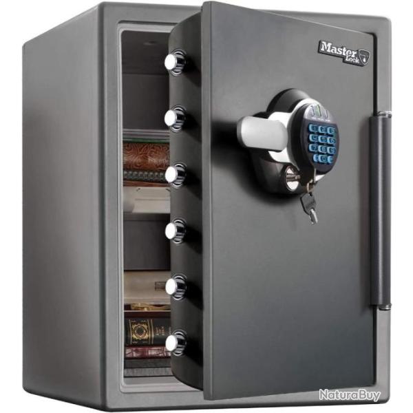 Coffre Fort Ignifuge et Etanche Combinaison Electronique et � Cl� d'Identit� Master Lock