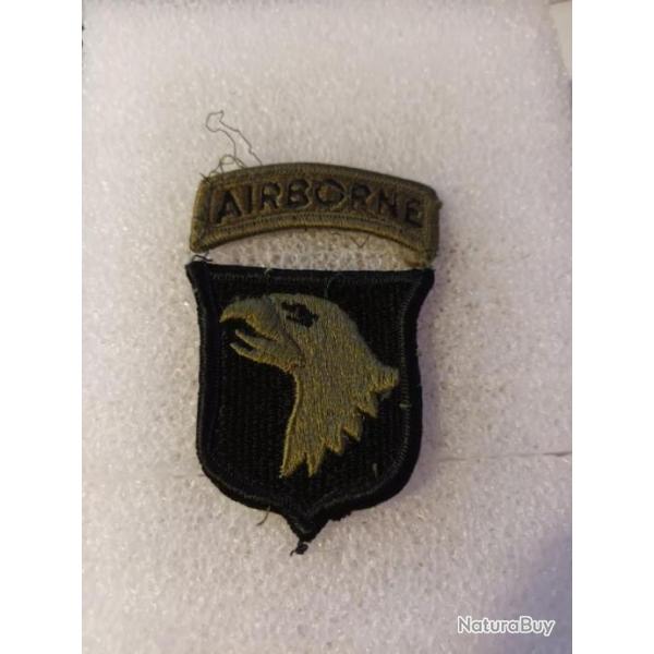Patch arm�e us 101st AIRBORNE DIVISION avec le tab kaki ORIGINAL 1