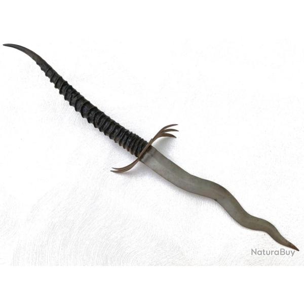 COUTEAU AFRICAIN � lame flamboyante