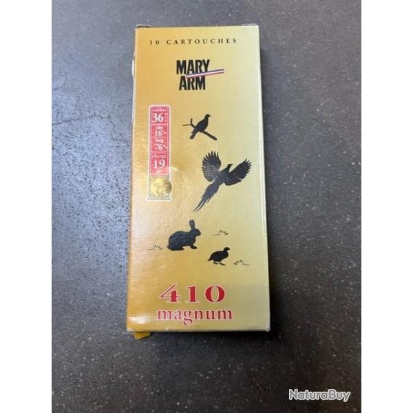 MARY ARM 410 MAGNUM CAL.36 19GR PLOMB 7.5 PAR 10